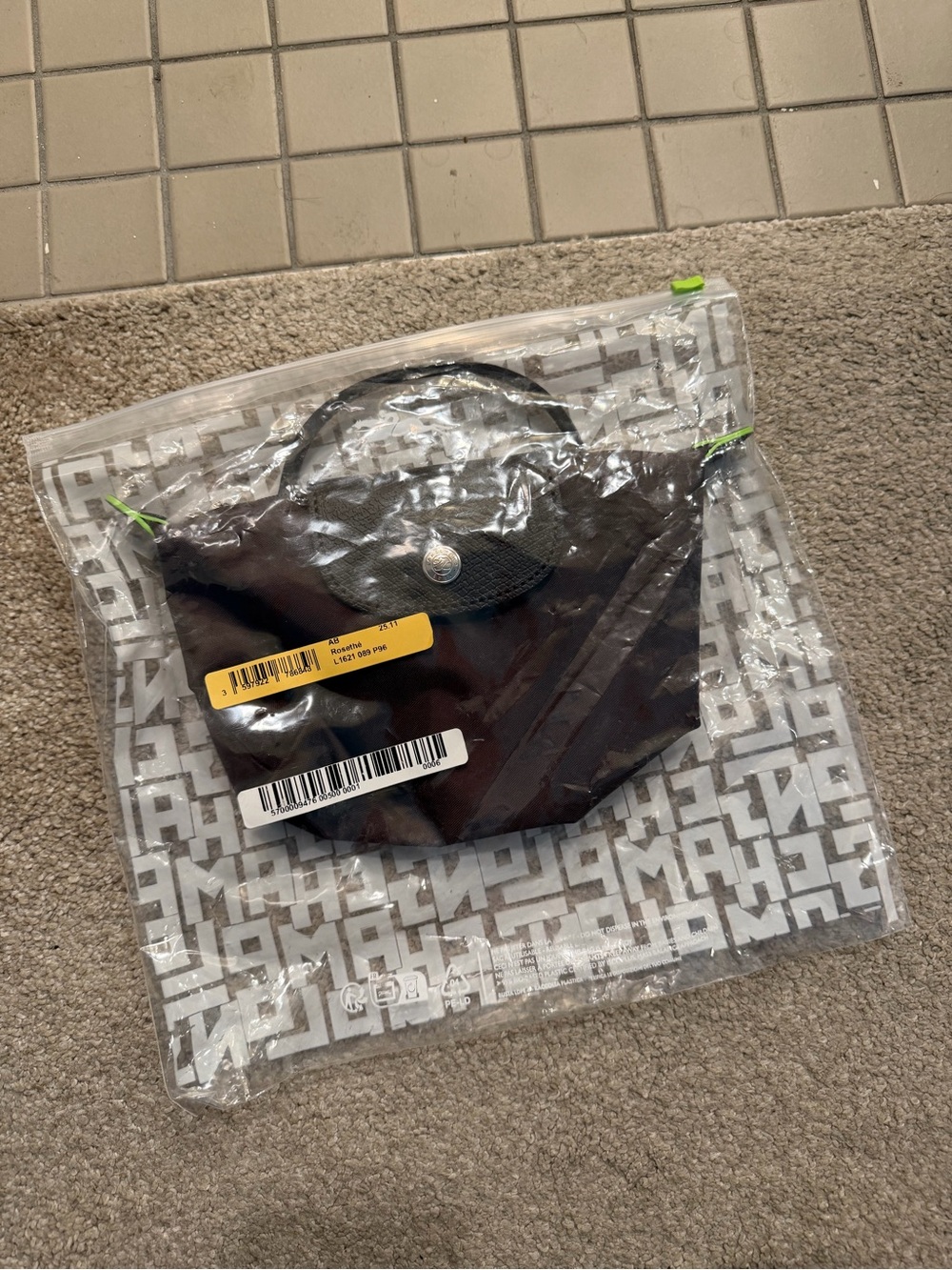 Longchamp | Le Pliage Mocha Brown Mini Pouch - Picture 5 of 5